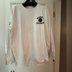 XL white Long sleeve Harley Davison’s cotton tee shirt